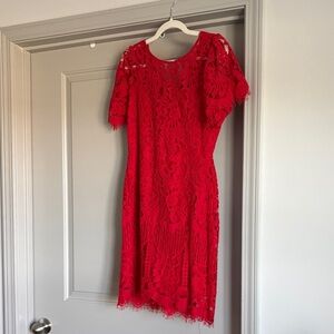 Lulus Red Lace Dress - Women’s Dresses